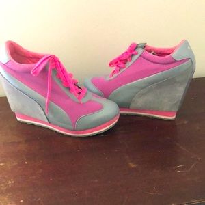 COPY - Puma Leather Suede and Mesh Platforms